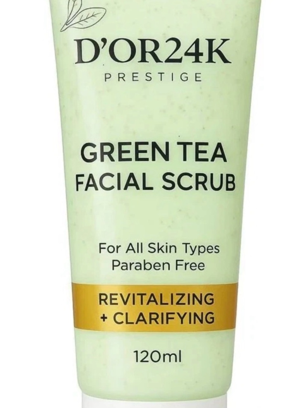 D'OR24K Green Tea Facial Scrub - Revitalizing Exfoliant (Green)